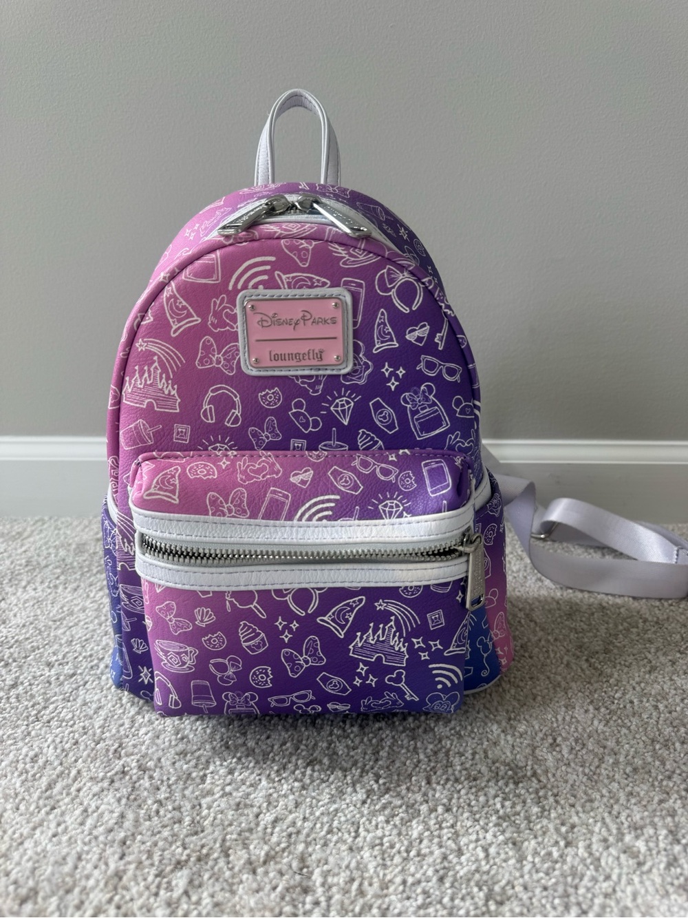 Disney Parks Loungefly Icon Mini Backpack – Pink & Purple